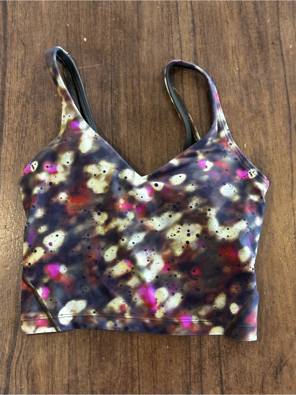 Lululemon Align Tank Top Size 2 Multicolor Print Built In Bra Yoga